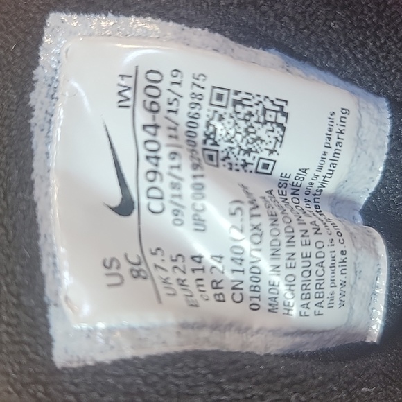 Nike Air More Uptempo University Red Black Kids Toddler Slip On Shoes CD9404-600 - Picture 9 of 9